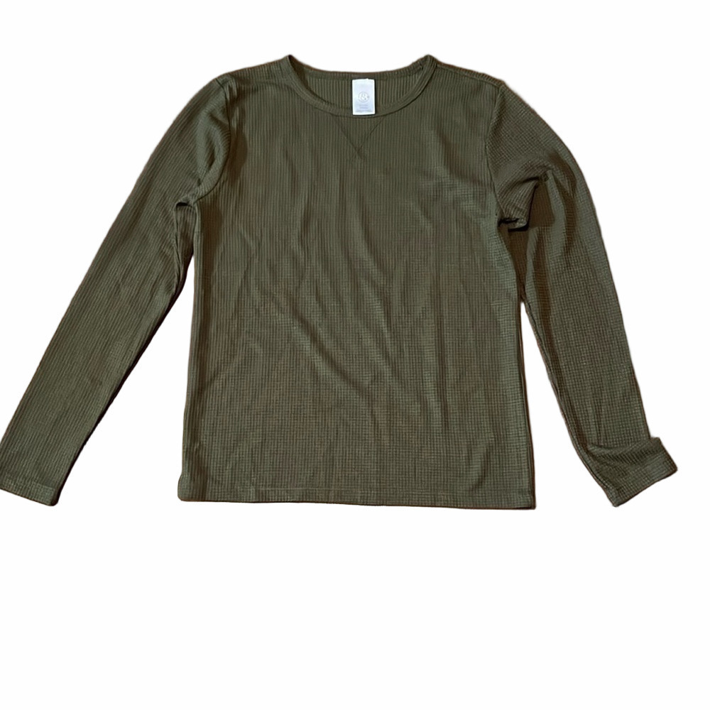 T&B Sleepwear top forrest green XL (14/16) thermal waffle top cozy